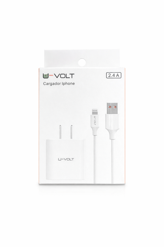 Cargador de Pared 2.4A con Cable USB a Lightning