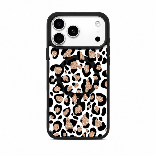 Funda Cristal Leopardo Glitter MagSafe para iPhone 17 Pro
