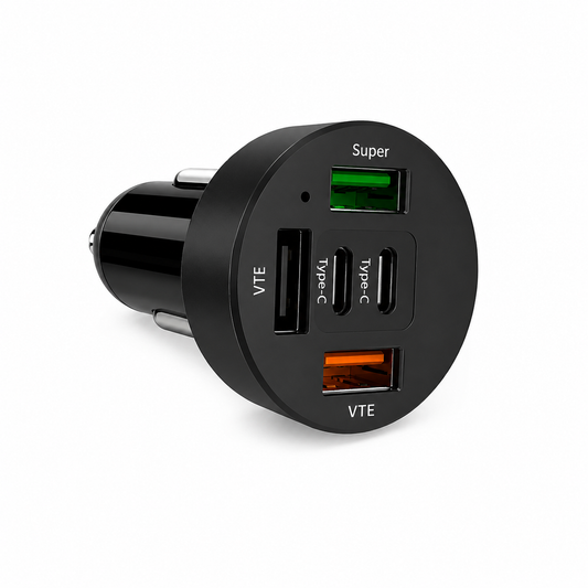 Cargador Auto USB y Tipo C Carga Rápida Universal