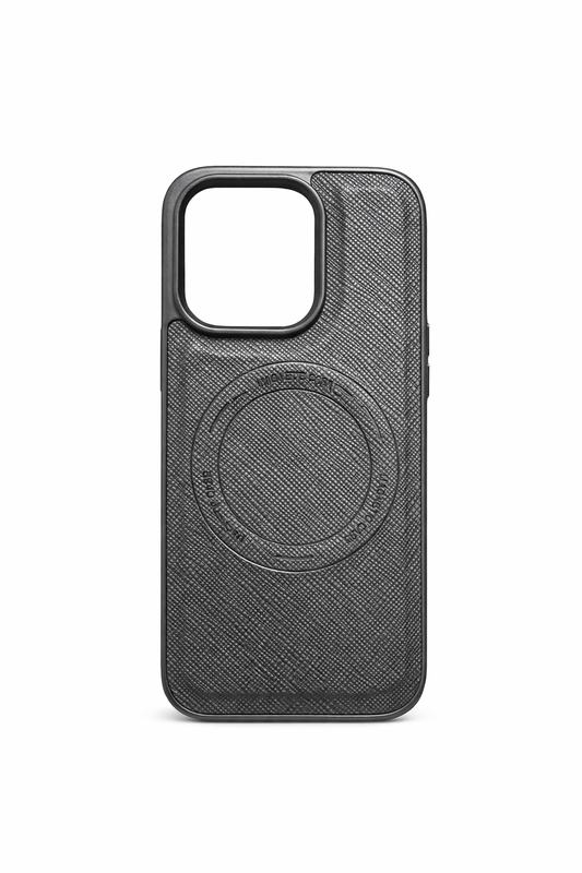 Funda Textura Saffiano MagSafe para iPhone 15 Pro