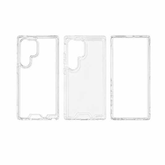 Funda de 3 Partes Cristalina Uso Rudo para Samsung S24 Ultra