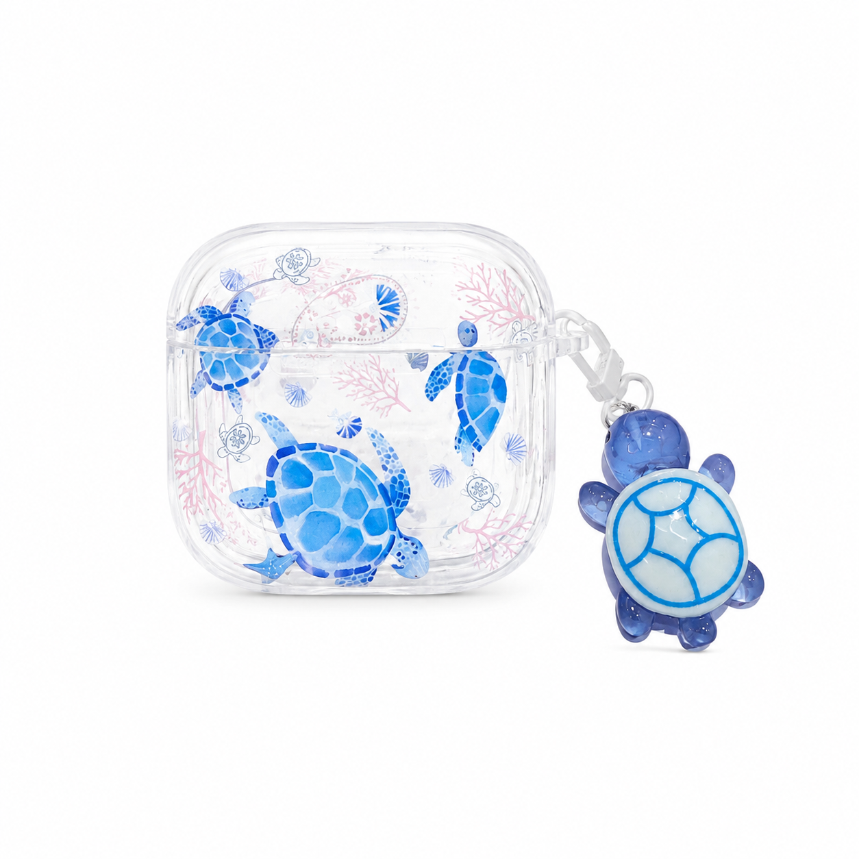 Funda Transparente de Tortuga con Dije para AirPods 4
