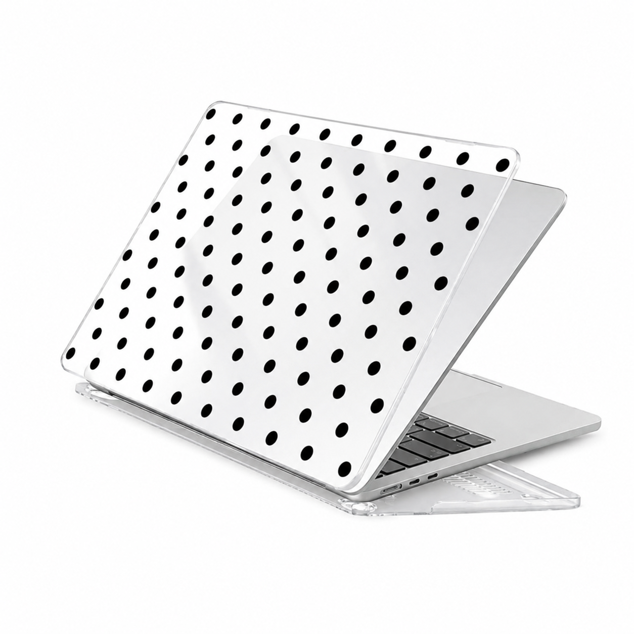 Funda Hardshell MacBook Neo Puntos Polka Negro