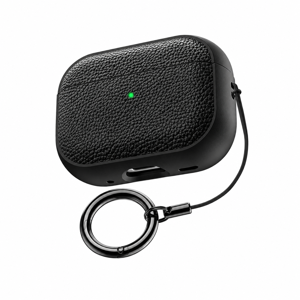 Funda Piel Texturada con Mosquetón para AirPods Pro 2