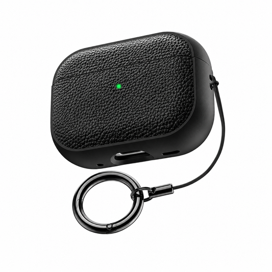 Funda Piel Texturada con Mosquetón para AirPods Pro 2