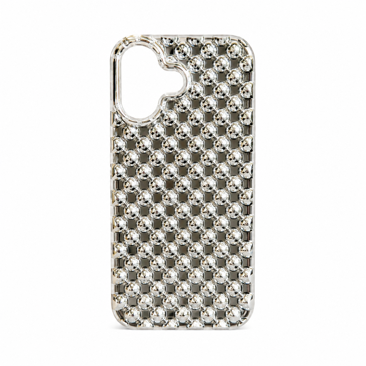 Funda Burbuja Metálica Espejo Disco iPhone 17