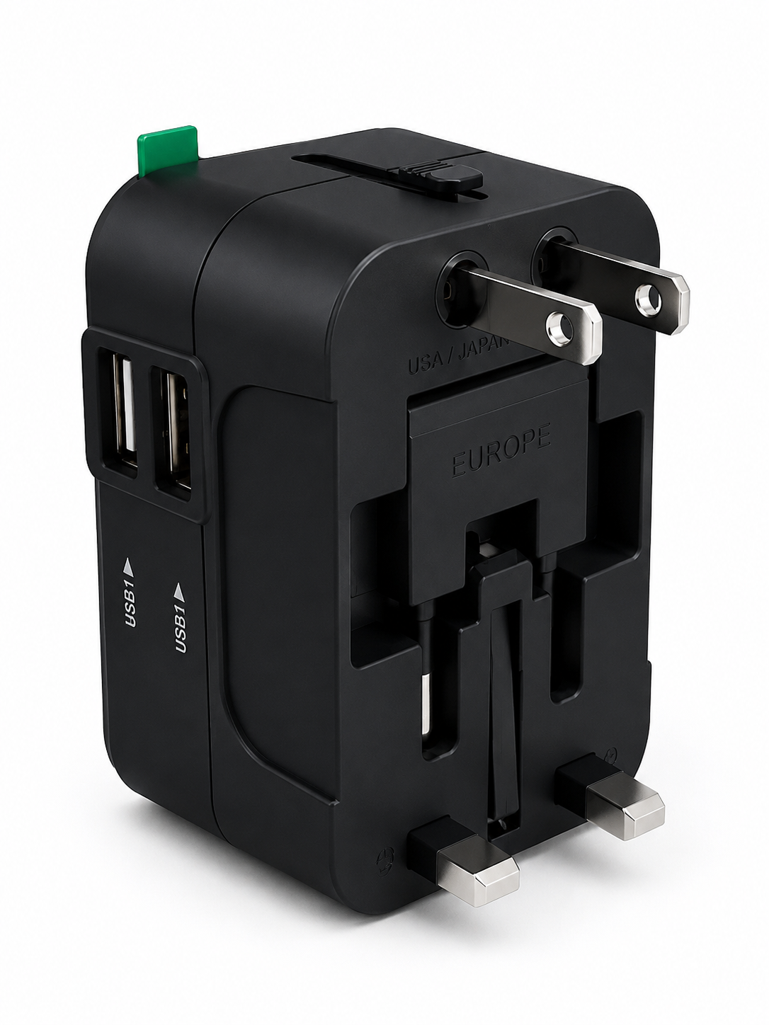 Adaptador De Viaje Universal Con Doble Puerto USB