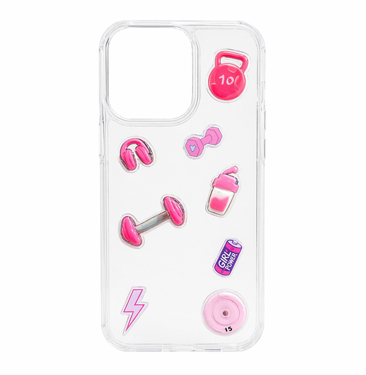 Funda Transparente Gym Girl 3D para iPhone 16