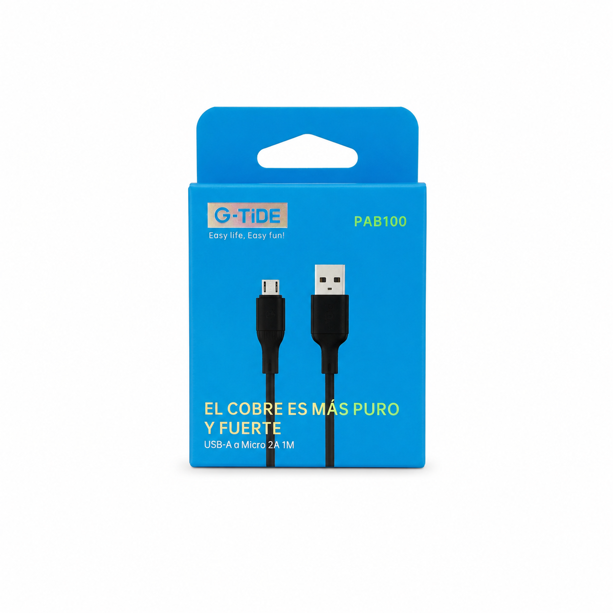 Cable G-TiDE USB-A a Micro USB 2A 1M PAB100