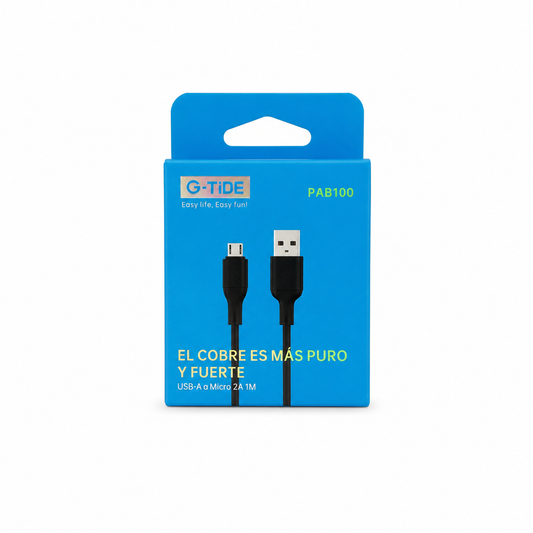 Cable G-TiDE USB-A a Micro USB 2A 1M PAB100