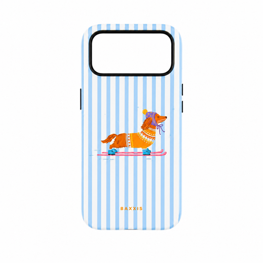 Funda BAXXIS Dachshund Ski Rayas para iPhone 17 Pro Max