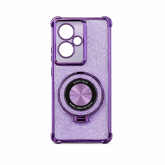 Funda Glitter con Anillo Soporte para Oppo A79