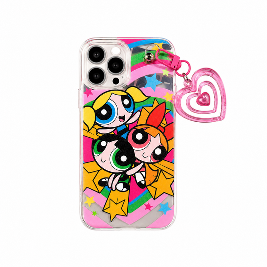 Funda Powerpuff Girls Charm Corazón para iPhone 15