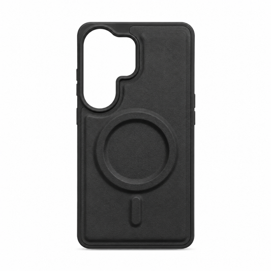 Funda Piel PU Aro Magnético Relieve para Samsung S26 Ultra