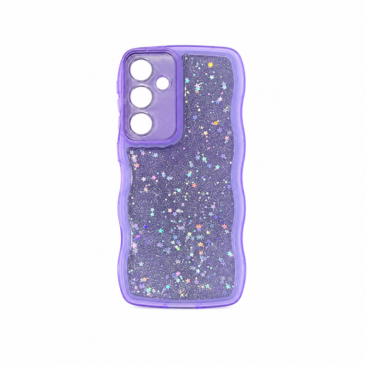 Funda Ondulada Glitter Estrellas para Samsung S24 FE - S25 FE