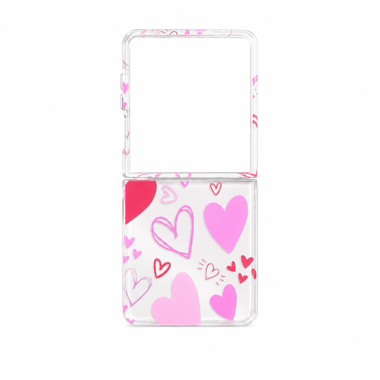 Funda Cristal Corazones Doodle para Samsung Z Flip 7