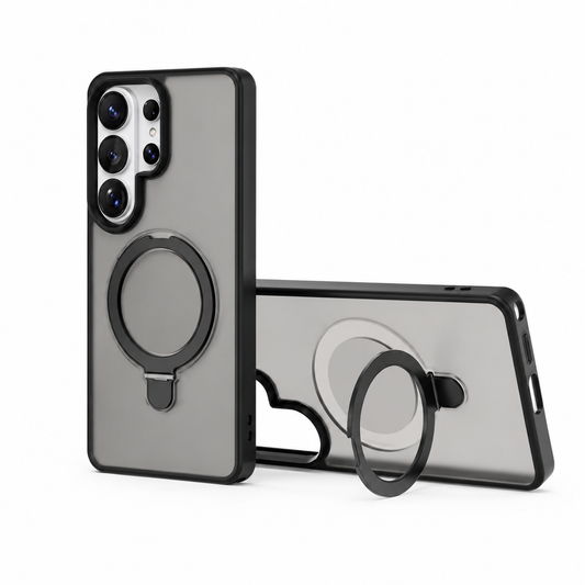 Funda Esmerilada Magnética Ring Soporte para Samsung S23 FE