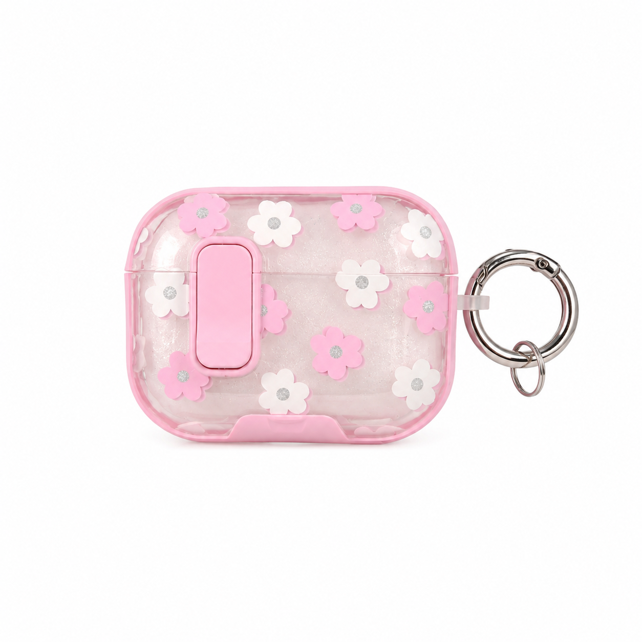 Funda AirPods Pro 3 Cristal Margaritas 3D Glitter Argolla