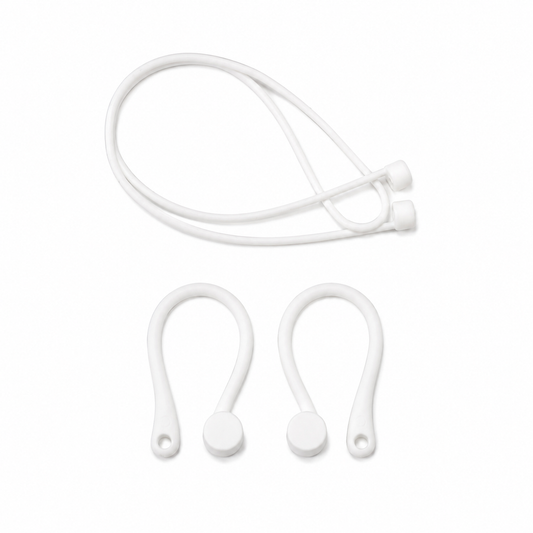 Kit Anti-Pérdida AirPods Correa Cuello + Ganchos Oreja