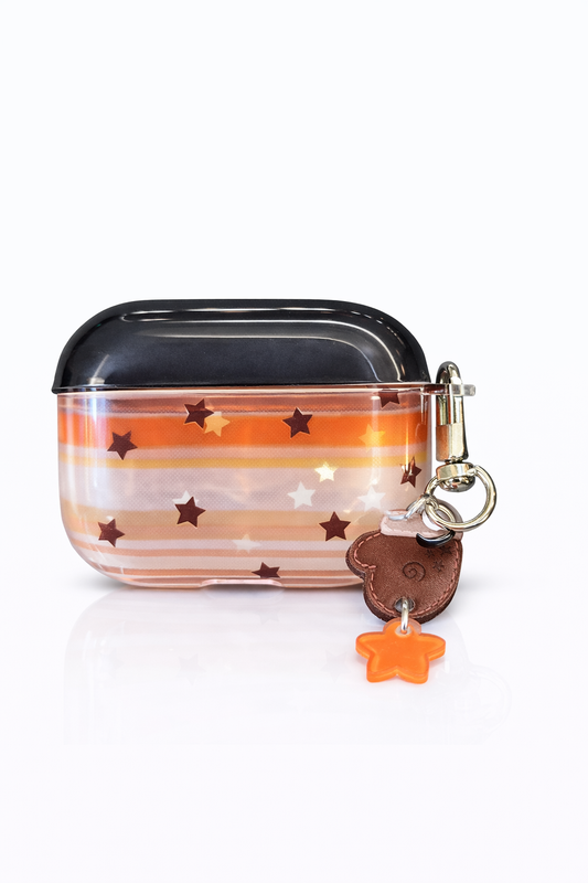 Funda Transparente con Estrellas y Charm para AirPods Pro 1–2