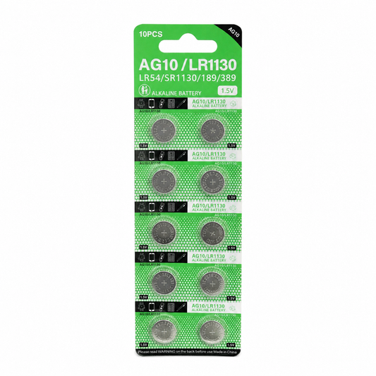 Pila Botón AG10 LR1130 Alcalina 1.5V Pack