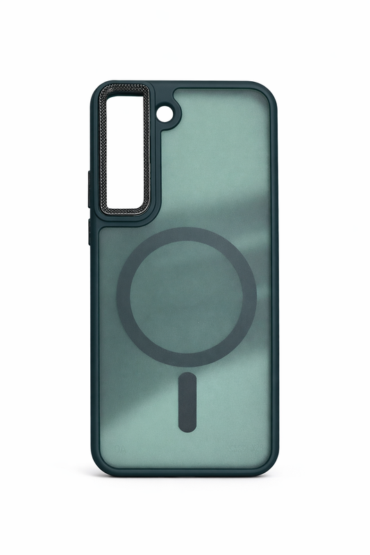 Funda Translúcida Antigolpes con MagSafe Real y Marco Reforzado para Samsung Galaxy S22