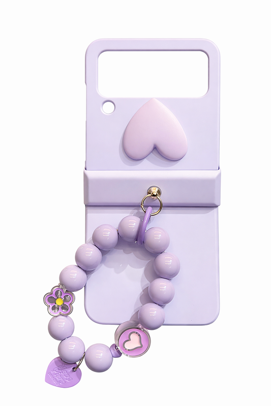 Funda con Charm Tipo Pulsera y Detalle Decorativo para Samsung Galaxy Z Flip 4