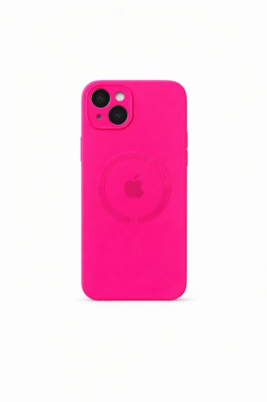 Funda Silicone MagSafe Rosa Intenso para iPhone 14/15 Plus