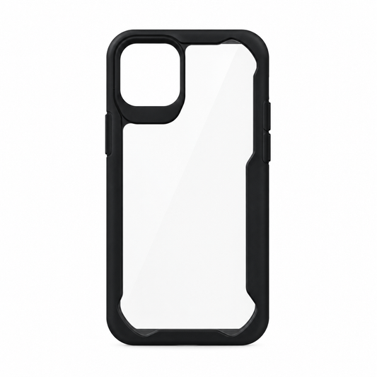 Funda Antigolpes iPhone 13 Mini Transparente Bumper Negro