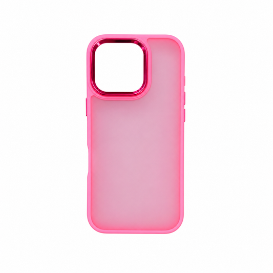 Nombre: Funda Matte Neon con Marco Cromado para iPhone 16 Pro
