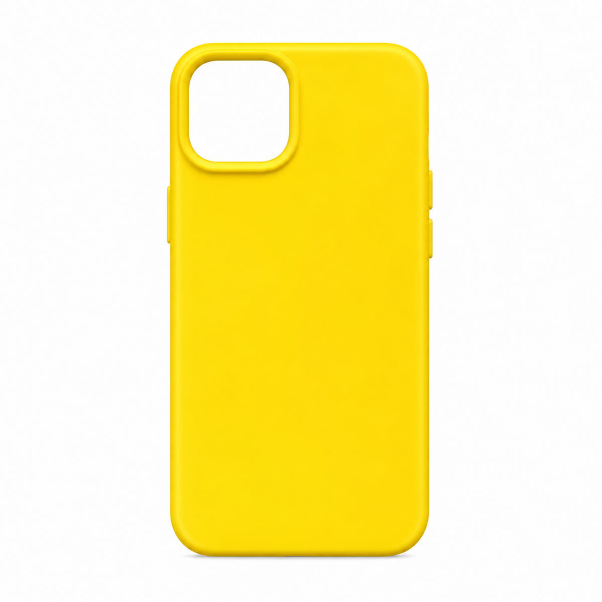 Funda Silicona Amarilla Mate Básica iPhone 14 Plus 15 Plus