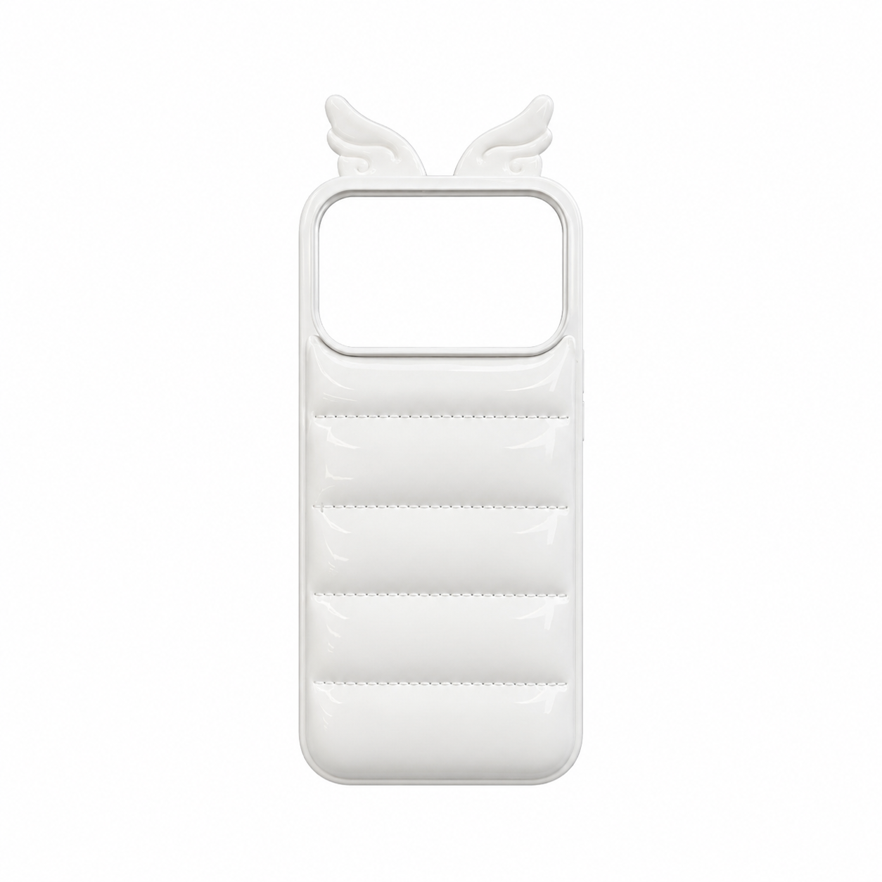 Funda Puffer Alas Ángel Acolchada 3D iPhone 17 Pro Max
