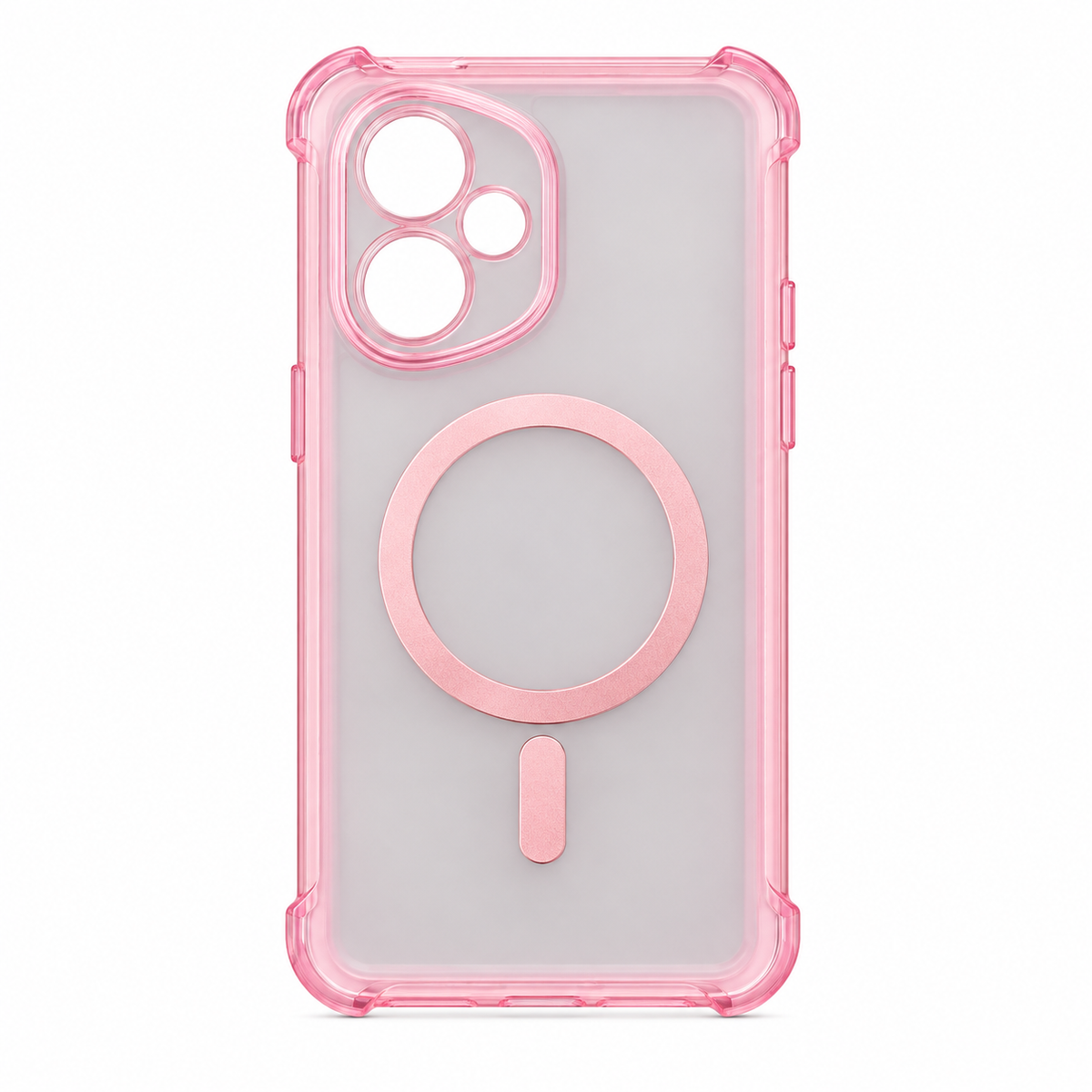 Funda Rosa Transparente Anillo Magnético Honor 400