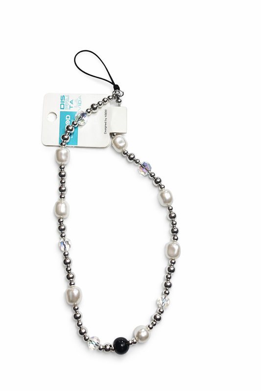 Correa de Perlas y Cristales para celular