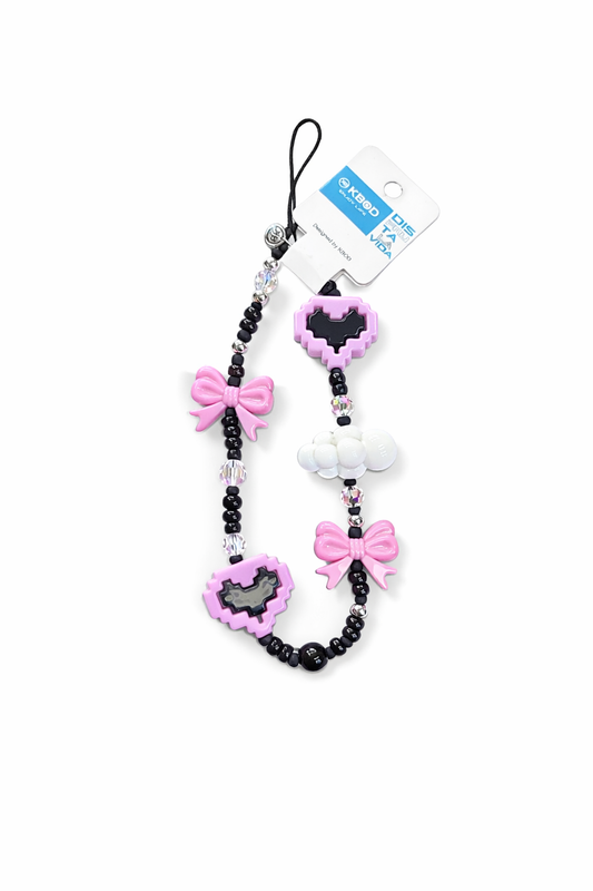 Correa Phone Charm Coquette Pixel Pink