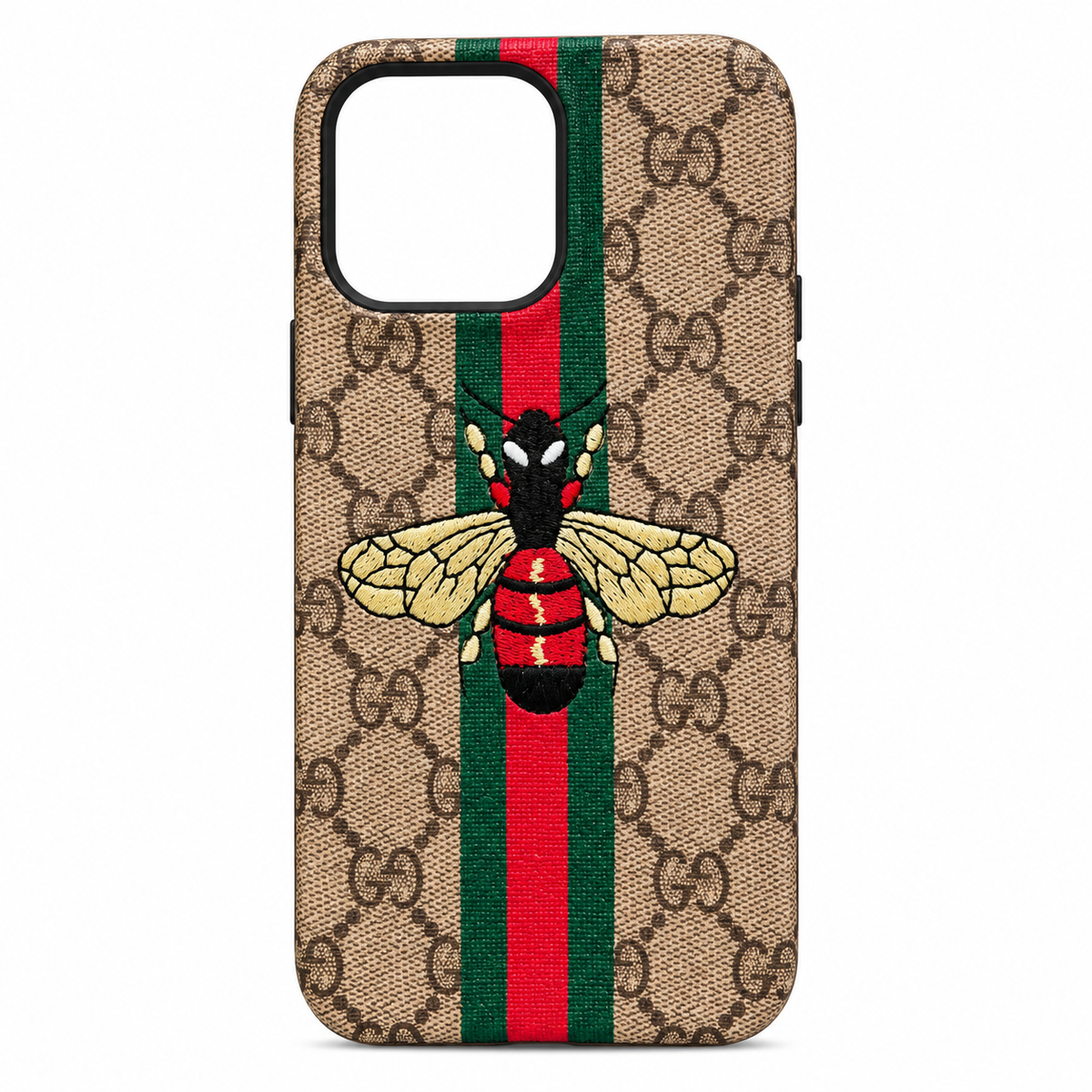 Funda iPhone 15 Pro Max Monograma Abeja Bordada Premium