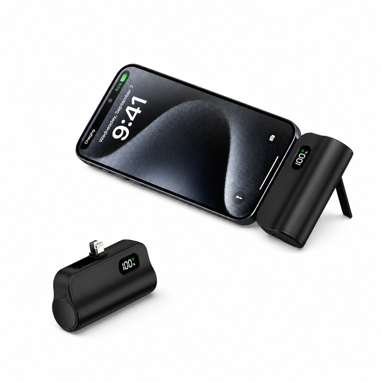 Batería 5000 mAh USB-C Y Lightning Pantalla LED 2 en 1