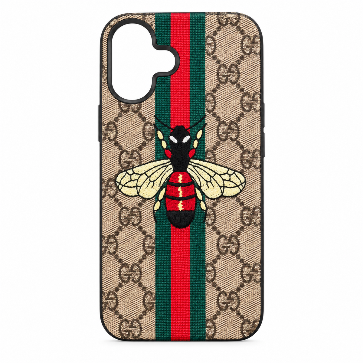 Funda Tela Monograma con Abeja Bordada iPhone 16 Plus