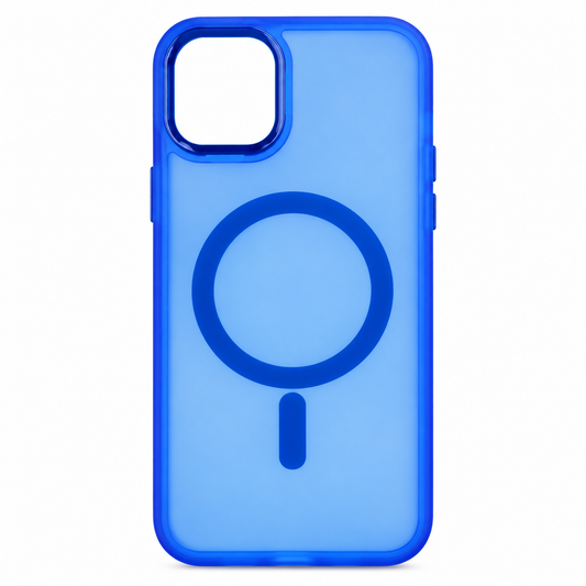 Funda MagSafe Esmerilada Marco Metálico iPhone 14+/15+