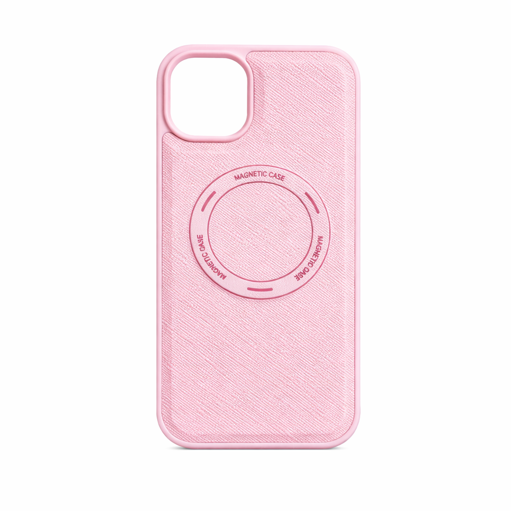 Funda Magnetic Leather Texture para iPhone 14 Plus - 15 plus