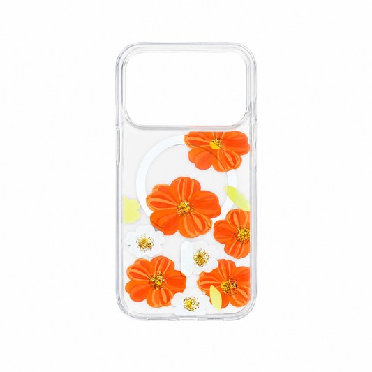 Funda Transparente Floral con MagSafe para iPhone 17 Pro