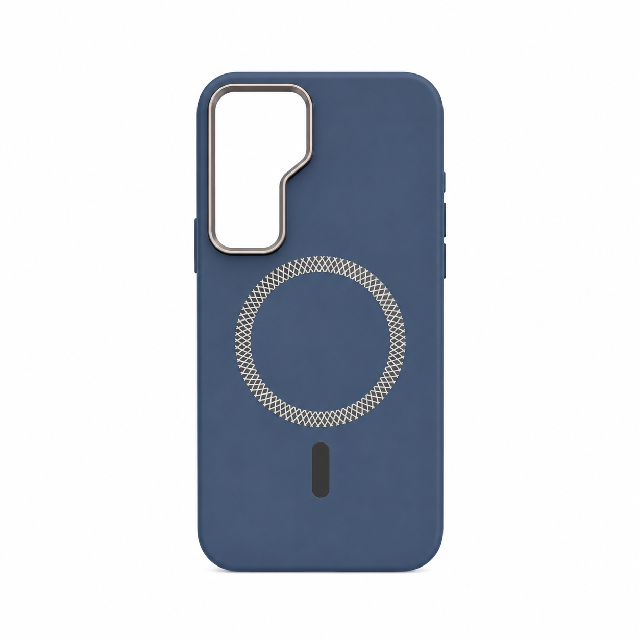 Funda Leather Case MagSafe con Borde Cromado para Samsung A36 / A56