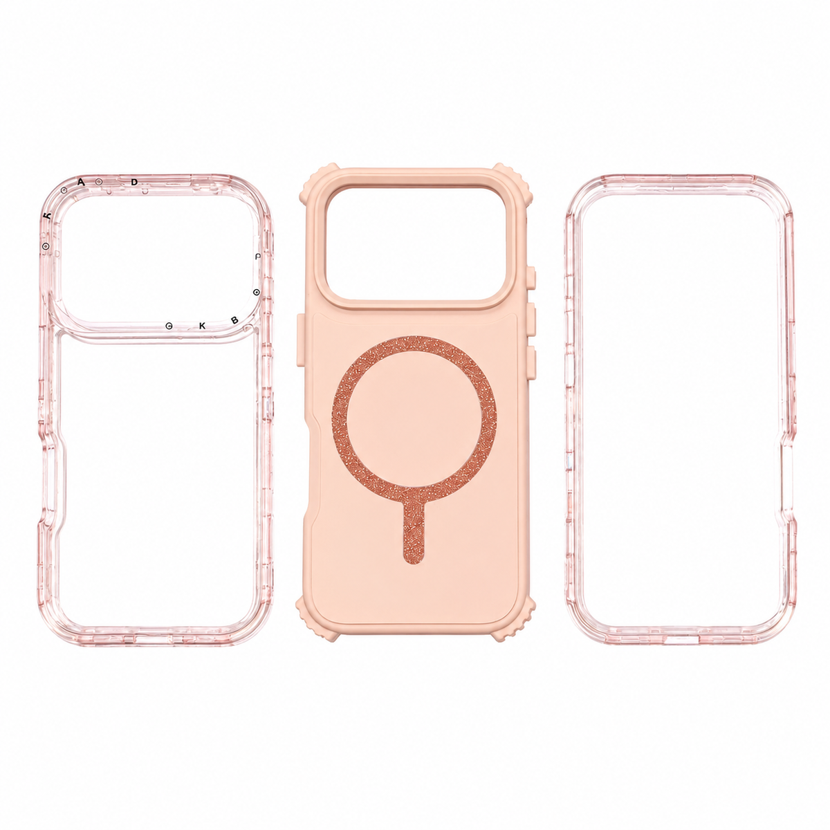 Funda 3 Piezas MagSafe Diamantina para iPhone 17 Pro