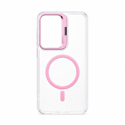 Funda Clear Aro Magnético Marco Acento para Samsung A36 A56