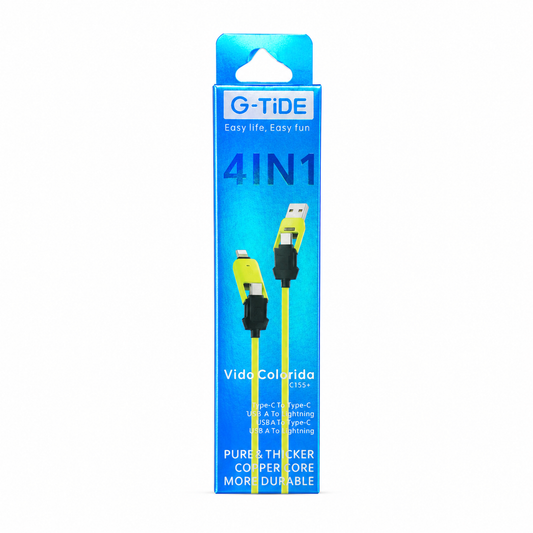 Cable G-TiDE 4 en 1 USB-A/C a Lightning/Type-C CC155+