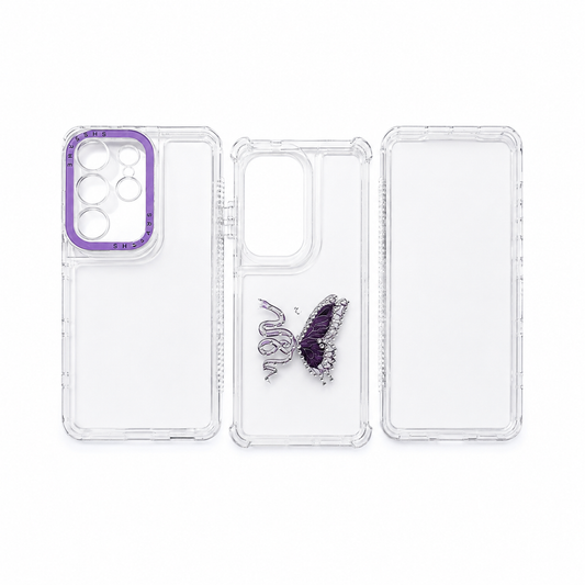 Funda de 3 Partes con Brillos para Samsung S26 Ultra