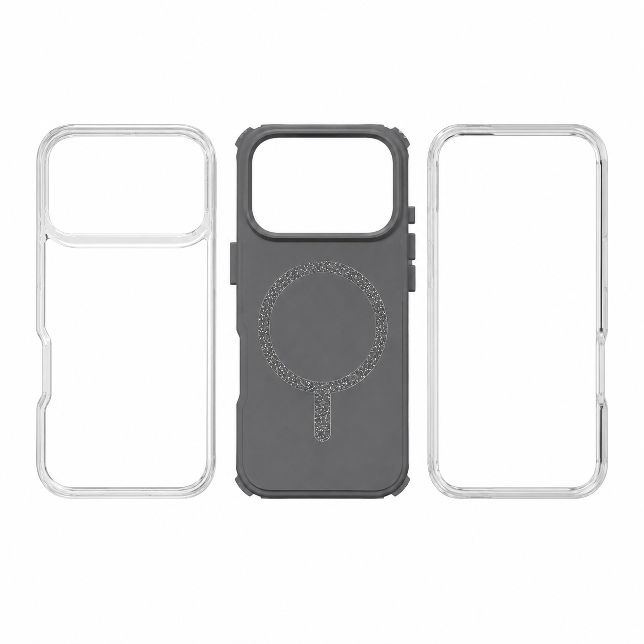 Funda 3 Piezas MagSafe Diamantina para iPhone 17 Pro