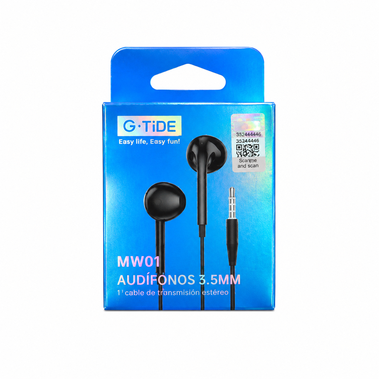 Audífonos Alámbricos 3.5mm G-Tide MW01 Estéreo 1M