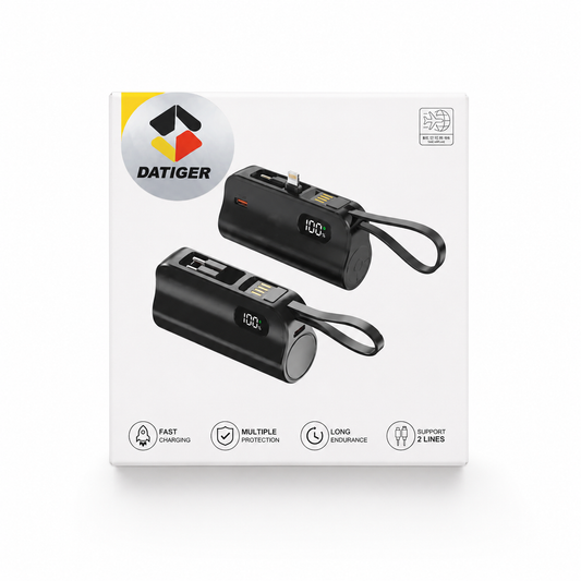 Powerbank 5000mAh Datiger Carga Rápida LED 2 Líneas