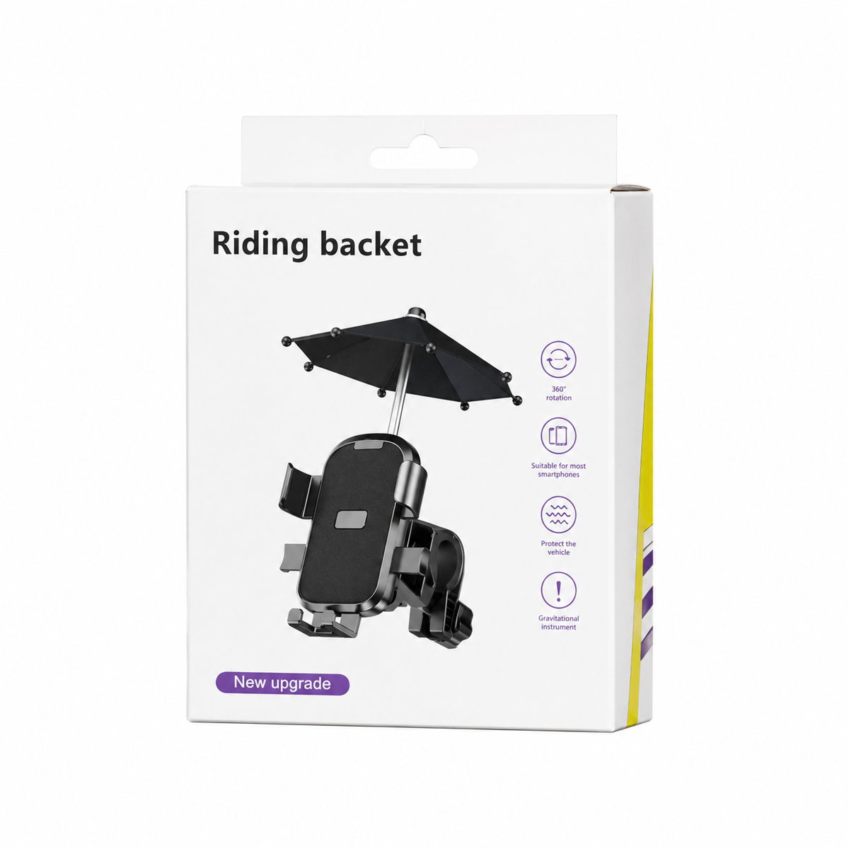Soporte de Manubrio con Sombrilla para Moto y Bicicleta 360°